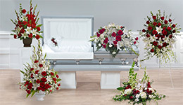Red & White Funeral Flowers Ottawa