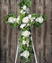 White Floral Cross