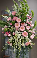 Pink and White Standing Spray