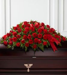 Dearly departed casket spray